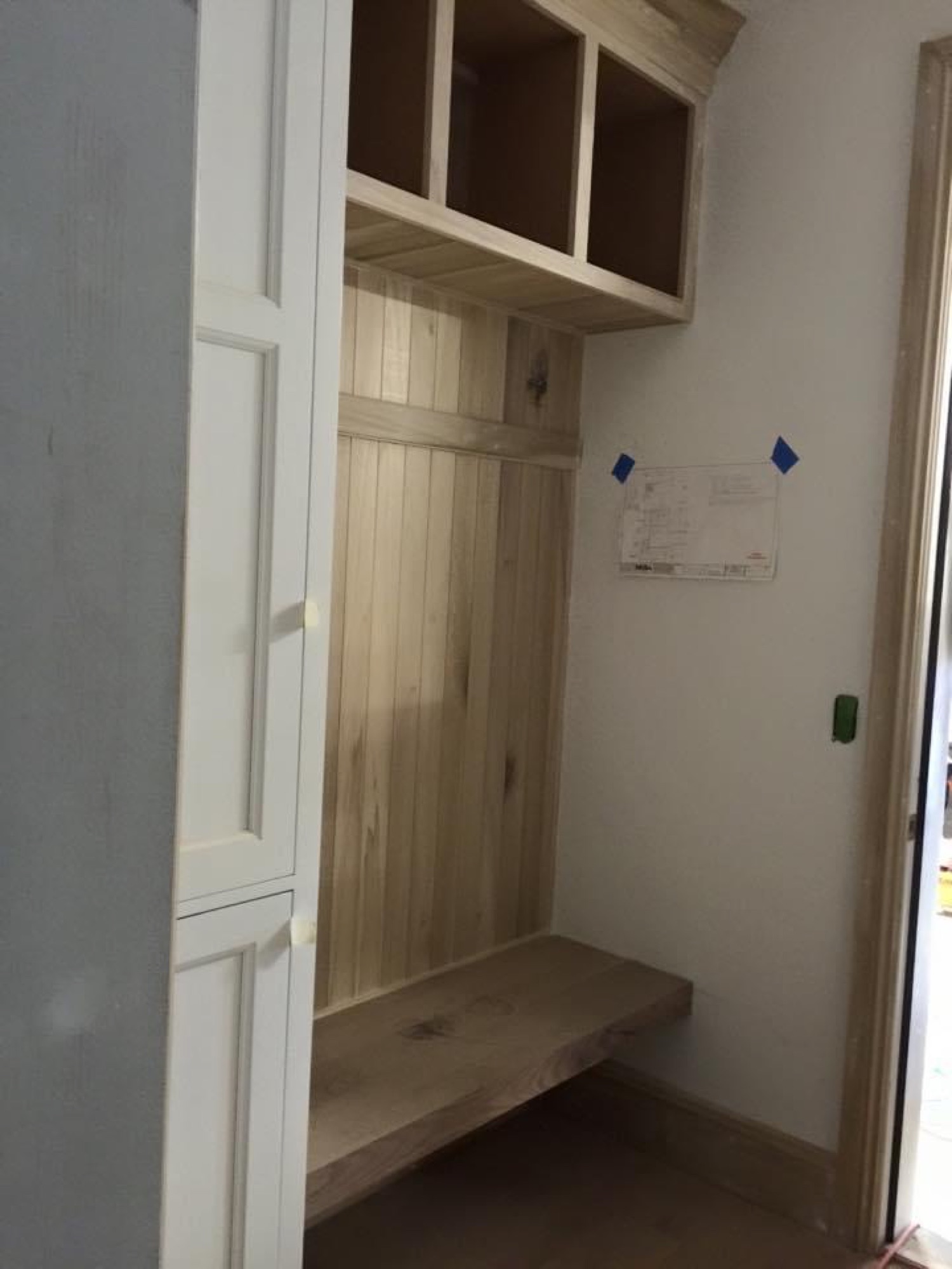 Mudroom bench solid oak seat