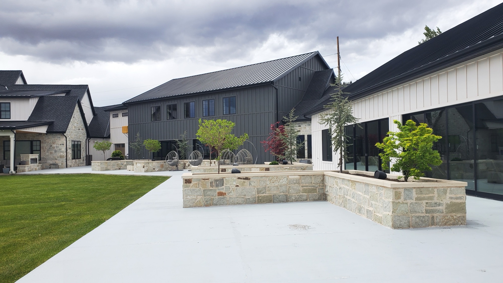 Native plant garden installation