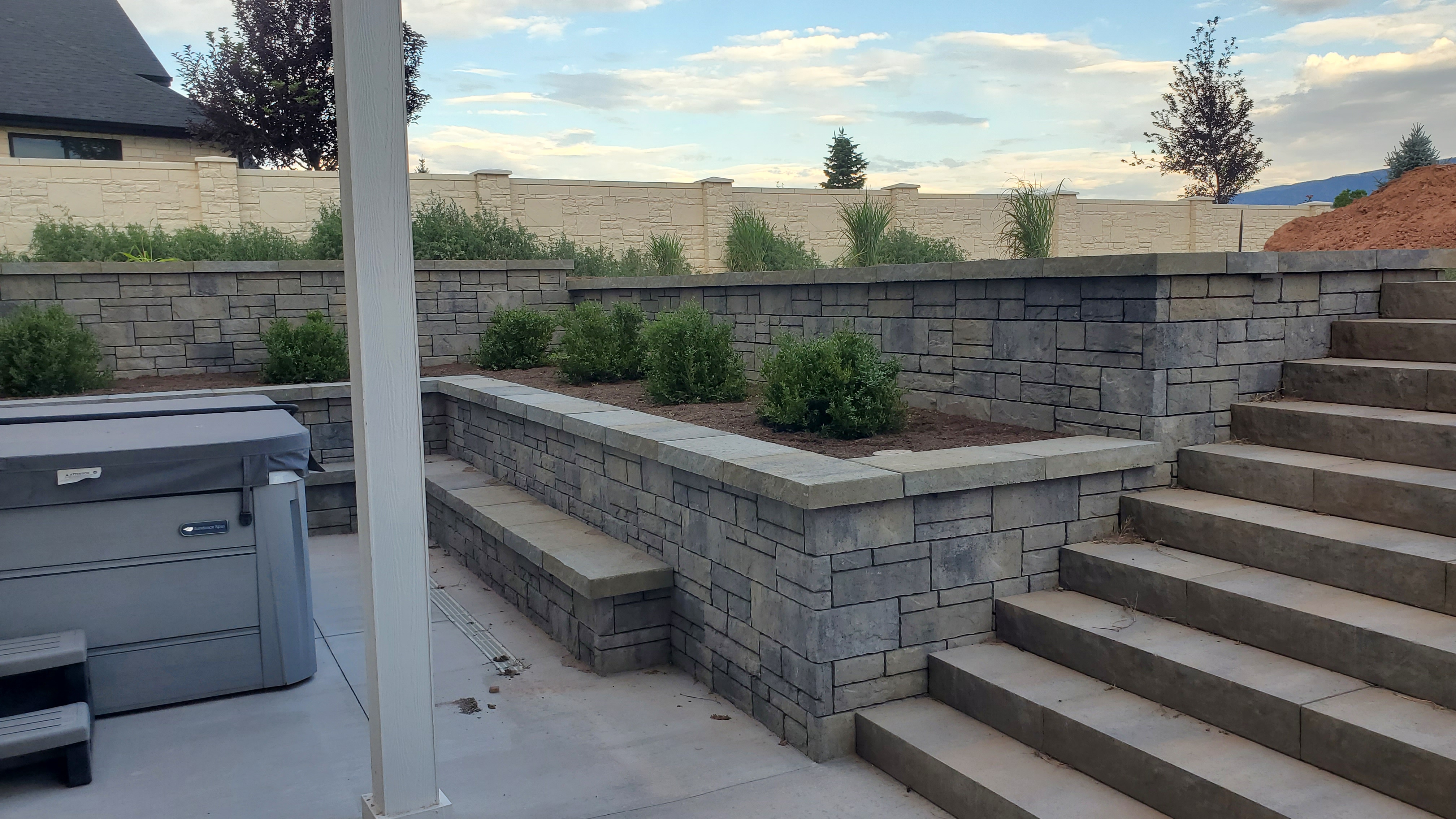 Natural stone hardscaping in Central Utah